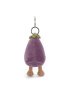 Vivacious Eggplant Bag Charm