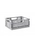 Modern Folding Crate - Light Grey