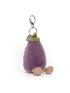 Vivacious Eggplant Bag Charm