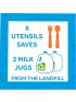 No Packaging Tiny Utensils 8 Pack - Ice Blue
