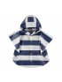 Pourin Packaway Poncho Navy Stripe 12 - 24 Months
