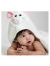 Baby Snow Terry Hooded Bath Towel - Lola Lamb