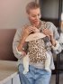 Baby Carrier Mini - Cotton, Beige Leopard