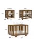 Yuzu 8-In-1 Convertible Crib with Toddler Conversion Kit - Natural Walnut