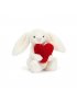 Bashful Red Love Heart Bunny Little