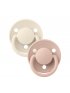 De Lux Silicone Pacifier 2 Pack - One Size - Ivory/Blush