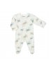 Modal Zipper Footie - Crabs on Cream