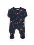 Zipper Footie - Dark Navy Winter Scene