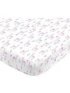 Crib Fitted Sheet - Pink Llama