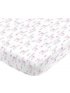 Crib Fitted Sheet - Pink Llama