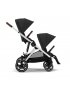 Gazelle S Second Seat - Silver Frame and Moon Black Seat Unit