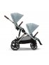 Gazelle S Second Seat - Taupe Frame and Sky Blue Seat Unit