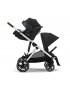 Gazelle S Stroller - Silver Frame and Moon Black Seat