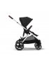 Gazelle S Stroller - Silver Frame and Moon Black Seat