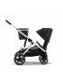 Gazelle S Stroller - Silver Frame and Moon Black Seat