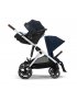 Gazelle S Stroller - Silver Frame and Ocean Blue Seat