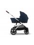 Gazelle S Stroller - Silver Frame and Ocean Blue Seat