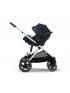 Gazelle S Stroller - Silver Frame and Ocean Blue Seat