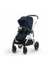 Gazelle S Stroller - Silver Frame and Ocean Blue Seat