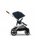 Gazelle S Stroller - Silver Frame and Ocean Blue Seat
