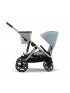Gazelle S Stroller - Taupe Frame and Sky Blue Seat