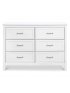 Charlie 6 Drawer Double Dresser - White