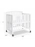Dylan Portable Mini Crib 3 in 1 - White