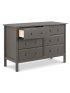 Jayden 6 Drawer Double Dresser Slate