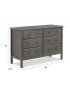 Jayden 6 Drawer Double Dresser Slate