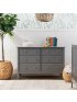 Jayden 6 Drawer Double Dresser Slate