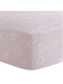 Flannel Playpen Fitted Sheet - Pink Xo