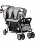 Trio Sport Triple Tandem Stroller - Grey