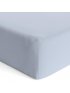 Flannel Mini Crib Sheet - Blue