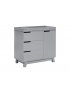 Hudson 3 Drawer Changer Dresser Grey