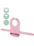Silicone Baby Bib - Purple Rose