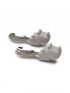 Learning Spoon/Fork Set - Rhino/Silver Grey