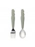 Big Kids Spoon/Fork Set - Alligator/Sage