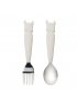 Big Kids Spoon/Fork Set - Llama/Cream