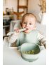 Silicone Snack Bowl - Alligator/Sage
