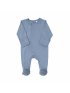 Zipper Modal Footie Steel Blue