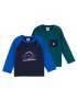 Long Sleeve T-Shirt 2 Pack - Green/Blue