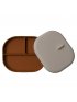 Silicone Divided Plate with Lid - Ginger Honey