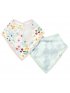 Bandana Bib 2 Pack - Shell Floral