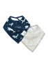 Luxe Muslin 2 Pack Bib Set - Blue Whales