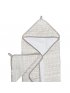 Hooded Towel Set  - Grey Mudcloth