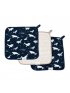 Deluxe Washcloth 3 Pack - Blue Whales