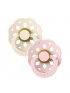 Boheme Latex Pacifier 2 Pack - Ivory/Blossom