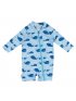 Long Sleeve One Piece UV Jumpsuit - Blue Whale
