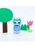 Peel Off Nail Polish Blue with Owl Ring