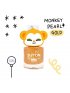 Peel Off Nail Polish Pearl Gold with Monkey Ring